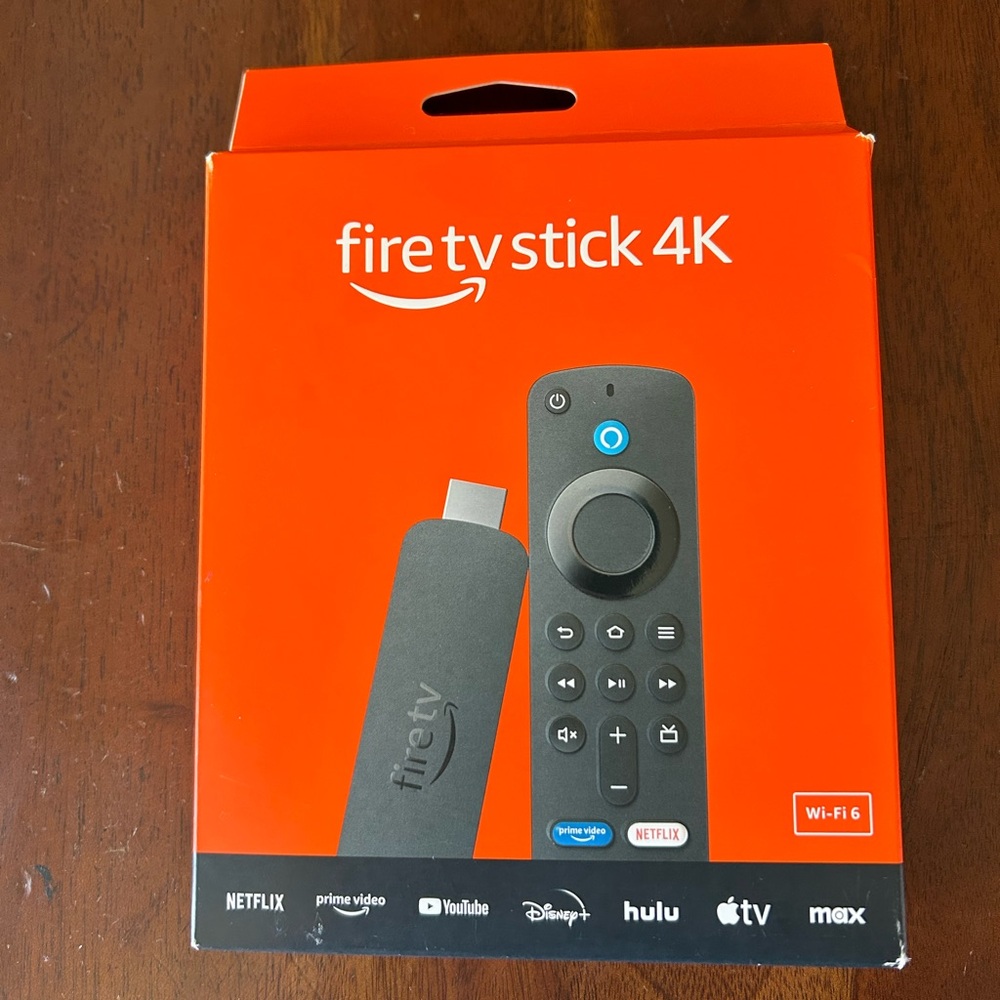 Amazon Fire TV Stick 4K with Remote - Black and Orange